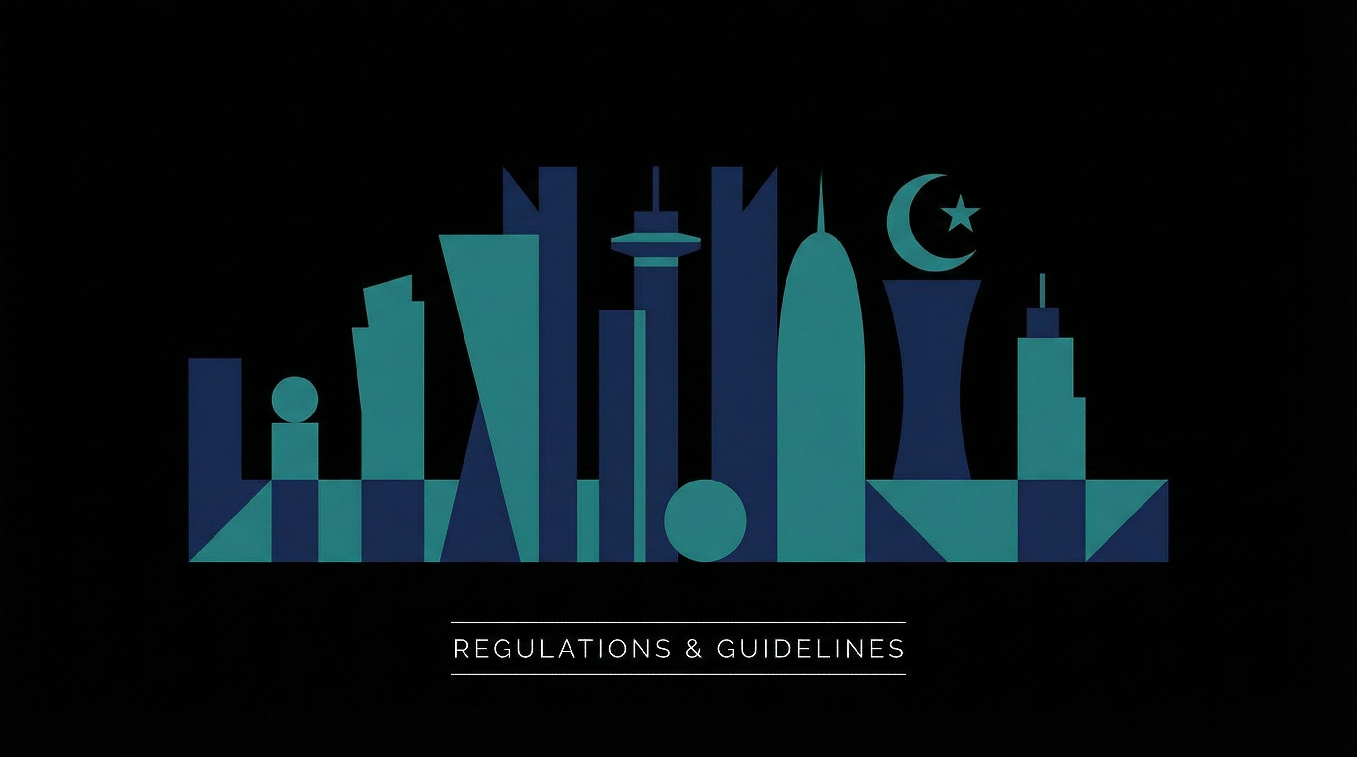 Qatar Skyline Abstract